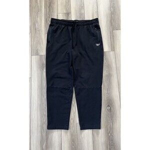 Reebok Black Athletic Sweatpants Mens Sz XL Zip Pockets Gym Athleisure